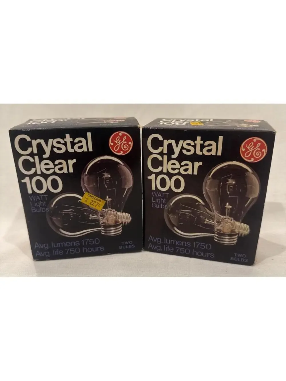 GE Crystal Clear 100W Clear Light Bulbs 2-2 Pack